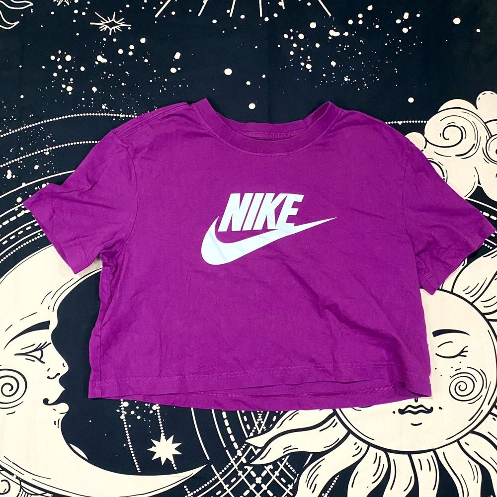Nike T-Shirt Women's S Purple Performance Loose-Fit Running Athletic Sportswear